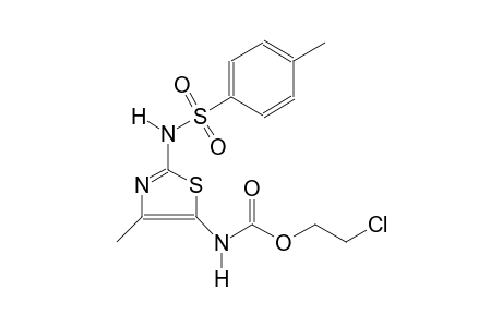 carbamic acid, [4-methyl-2-[[(4-methylphenyl)sulfonyl]amino]-5-thiazolyl]-, 2-chloroethyl ester