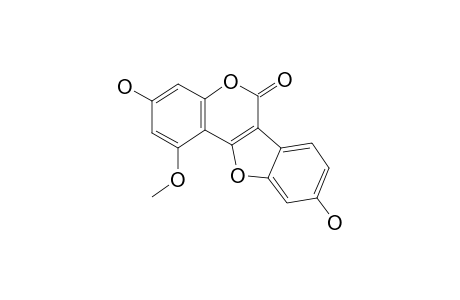 ISOTRIFOLIOL;3,9-DIHYDROXY-1-METHOXY-6H-BENZOFURO-[3,2-C]-[1]-BENZOPYRAN-6-ONE