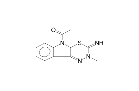 1-(3-azanylidene-2-methyl-4aH-[1,3,4]thiadiazino[6,5-b]indol-5-yl)ethanone
