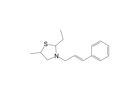 Thiazolidine, 2-ethyl-5-methyl-3-(3-phenyl-2-propenyl)-