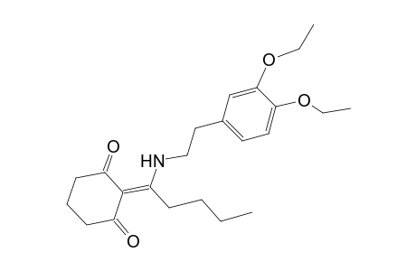 2-[1-[2-(3,4-diethoxyphenyl)ethylamino]pentylidene]cyclohexane-1,3-dione