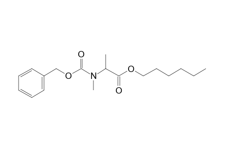 Alanine, N-methyl-N-benzyloxycarbonyl-, hexyl ester