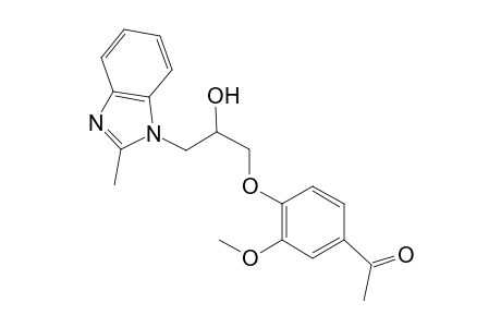 1-Ethanone, 1-[4-[2-hydroxy-3-(2-methyl-1H-1,3-benzimidazol-1-yl)propoxy]-3-methoxyphenyl]-