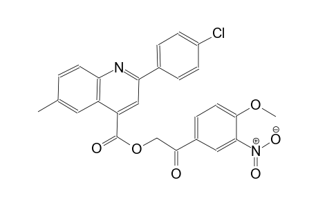 2-(4-methoxy-3-nitrophenyl)-2-oxoethyl 2-(4-chlorophenyl)-6-methyl-4-quinolinecarboxylate