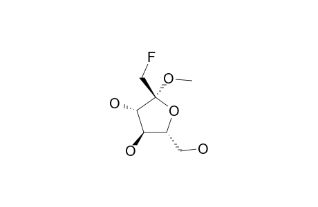 METHYL-1-DEOXY-1-FLUORO-BETA-D-FRUCTOFURANOSIDE