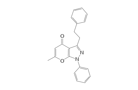 6-Methylpyrano[2,3-c]-3-phenethyl-1-phenylpyrazol-4(1H)-one