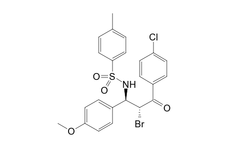 (+/-)-trans-2-Bromo-1-(4'-chlorophenyl)-3-(4-methoxyphenyl)-3-(p-toluenesulfonamido)propan-1-one