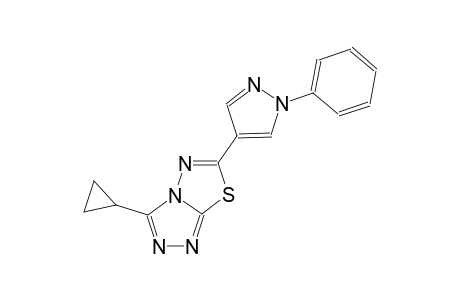 [1,2,4]triazolo[3,4-b][1,3,4]thiadiazole, 3-cyclopropyl-6-(1-phenyl-1H-pyrazol-4-yl)-