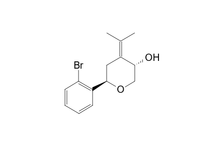 (3S*,6R*)-6-(2-Bromophenyl)-4-(propan-2-ylidene)oxan-3-ol