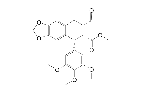 (1R,2S)-Methyl 1-(3,4,5-trimethoxyphenyl)-3-.alpha.-formyl-6,7-(methylenedioxy)-1,2,3,4-tetrahydronaphthylene-2-carboxylate