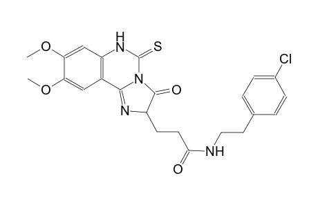 N-[2-(4-chlorophenyl)ethyl]-3-(8,9-dimethoxy-3-oxo-5-thioxo-2,3,5,6-tetrahydroimidazo[1,2-c]quinazolin-2-yl)propanamide