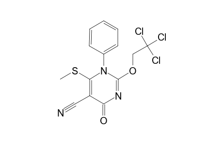 5-CYANO-6-METHYLTHIO-2-(2,2,2-TRICHLORETHYL)-1-PHENYL-1H-PYRIMIDIN-4-ONE