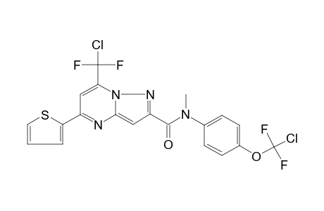 N-[4-[chloranyl-bis(fluoranyl)methoxy]phenyl]-7-[chloranyl-bis(fluoranyl)methyl]-N-methyl-5-thiophen-2-yl-pyrazolo[1,5-a]pyrimidine-2-carboxamide