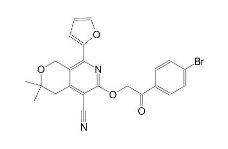 6-[2-(4-bromophenyl)-2-oxoethoxy]-8-(2-furyl)-3,3-dimethyl-3,4-dihydro-1H-pyrano[3,4-c]pyridine-5-carbonitrile
