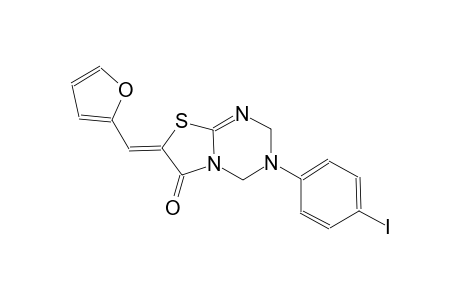 (7Z)-7-(2-furylmethylene)-3-(4-iodophenyl)-3,4-dihydro-2H-[1,3]thiazolo[3,2-a][1,3,5]triazin-6(7H)-one