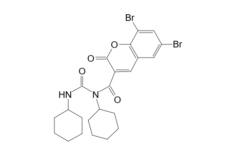 6,8-bis(bromanyl)-N-cyclohexyl-N-(cyclohexylcarbamoyl)-2-oxidanylidene-chromene-3-carboxamide