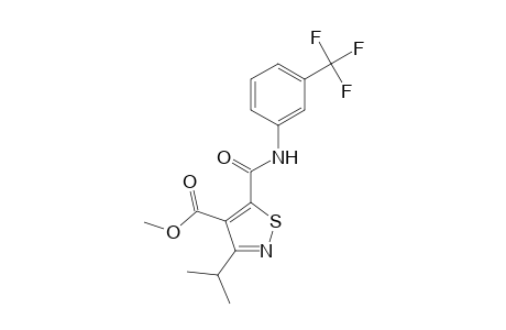 4-Isothiazolecarboxylic acid, 3-(1-methylethyl)-5-[[[3-(trifluoromethyl)phenyl]amino]carbonyl]-, methyl ester