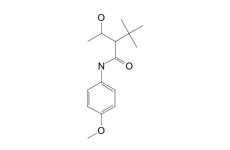 ERYTHRO-N-(4-METHOXYPHENYL)-2-TERT.-BUTYL-3-HYDROXYBUTANAMIDE