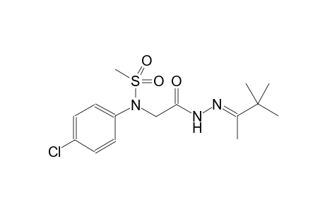 N-(4-chlorophenyl)-N-{2-oxo-2-[(2E)-2-(1,2,2-trimethylpropylidene)hydrazino]ethyl}methanesulfonamide