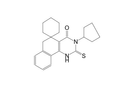 5-Spiro-cyclohexane-3-cyclopentyl-2-mercapto-5,6-dihydro-3H-benzo[h]quinazolin-4-one