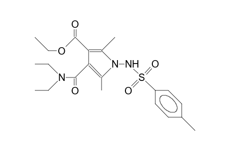 3-Ethoxycarbonyl-4-diethylcarbamoyl-2,5-dimethyl-1-tosylamino-pyrrole