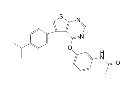 acetamide, N-[3-[[5-[4-(1-methylethyl)phenyl]thieno[2,3-d]pyrimidin-4-yl]oxy]phenyl]-