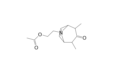 2,4-Dimethyl-8-(2'-acetoxyethyl)-8-azabicyclo[3.2.1]oct-6-en-3-one