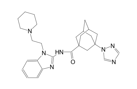 N-{1-[2-(1-piperidinyl)ethyl]-1H-benzimidazol-2-yl}-3-(1H-1,2,4-triazol-1-yl)-1-adamantanecarboxamide