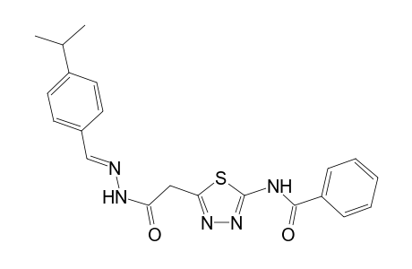 N-(5-{2-[(2E)-2-(4-isopropylbenzylidene)hydrazino]-2-oxoethyl}-1,3,4-thiadiazol-2-yl)benzamide