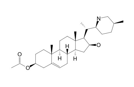 O-ACETYLDIHYDROSOLASODINE-A=(22S,25R)-22,26-EPIMINO-3-BETA-ACETOXY-CHOLEST-5-EN-16-BETA-OL