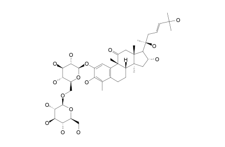 FEVICORDIN-E-GENTIOBIOSIDE;2-(6-O-BETA-D-GLUCOPYRANOSYL-BETA-D-GLUCOPYRANOSYLOXY)-3,16-ALPHA,20,25-TETRAHYDROXY-29-NORCUCRBITA-1,3,5(10),23E-TETRAENE