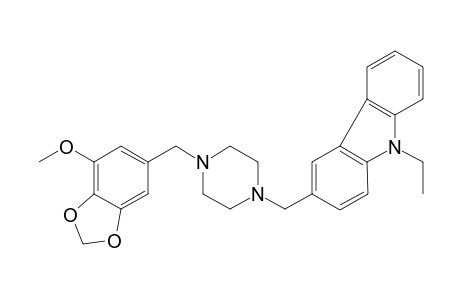 6-({4-[(9-ethyl-9H-carbazol-3-yl)methyl]-1-piperazinyl}methyl)-1,3-benzodioxol-4-yl methyl ether
