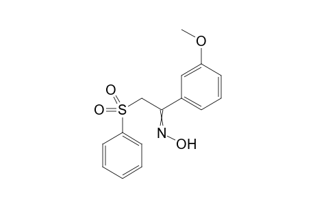 1-(3-Methoxyphenyl)-2-(phenylsulfonyl)ethan-1-one oxime