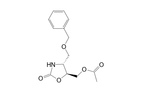 2-Oxazolidinone, 5-[(acetyloxy)methyl]-4-[(phenylmethoxy)methyl]-, trans-