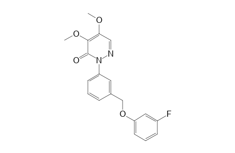 3(2H)-Pyridazinone, 2-[3-[(3-fluorophenoxy)methyl]phenyl]-4,5-dimethoxy-