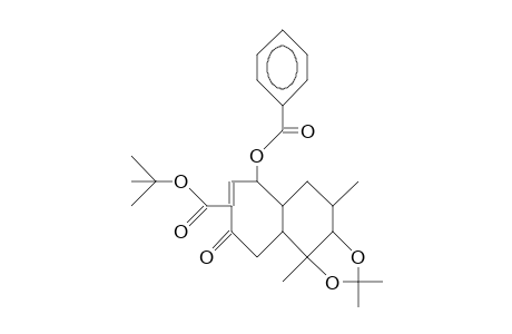 (2R)-2-Benzoyloxy-8,9-dihydroxy-8,10-dime-5-oxo-bicyclo(5.4.0)undec-3-ene-4-carboxylic acid, tert-butyl ester 8,9-acetonide