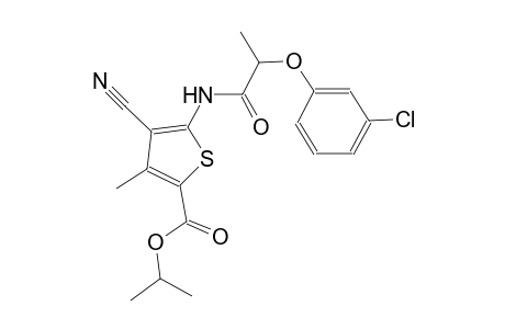 isopropyl 5-{[2-(3-chlorophenoxy)propanoyl]amino}-4-cyano-3-methyl-2-thiophenecarboxylate