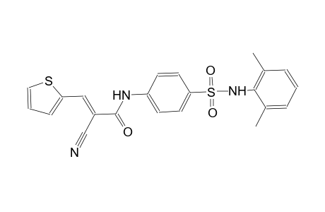 (2E)-2-cyano-N-{4-[(2,6-dimethylanilino)sulfonyl]phenyl}-3-(2-thienyl)-2-propenamide