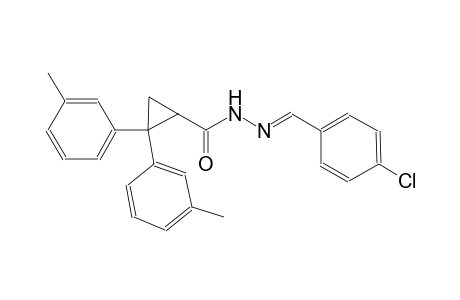 cyclopropanecarboxylic acid, 2,2-bis(3-methylphenyl)-, 2-[(E)-(4-chlorophenyl)methylidene]hydrazide
