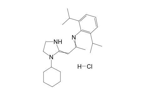 [2-(1-Cyclohexyl-imidazolidine-2-ylidene)-1-methylethylidene]-(2,6-diisopropylphenyl)amino Hydrochloride