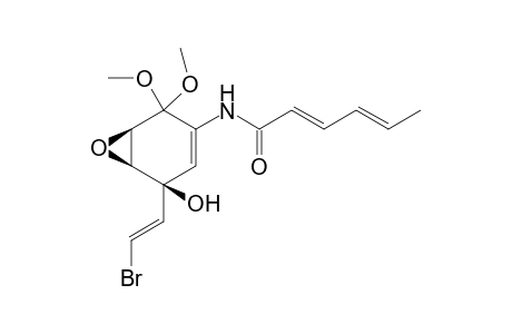 (2E,4E)-N-[(1S,2S,6R)-2-[(E)-2-bromanylethenyl]-5,5-dimethoxy-2-oxidanyl-7-oxabicyclo[4.1.0]hept-3-en-4-yl]hexa-2,4-dienamide