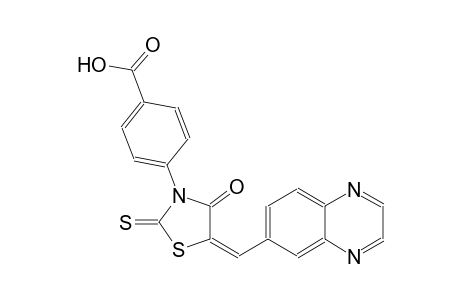 benzoic acid, 4-[(5E)-4-oxo-5-(6-quinoxalinylmethylene)-2-thioxothiazolidinyl]-