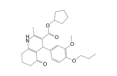 cyclopentyl 4-(3-methoxy-4-propoxyphenyl)-2-methyl-5-oxo-1,4,5,6,7,8-hexahydro-3-quinolinecarboxylate