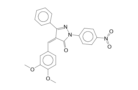 4-(3,4-Dimethoxybenzylidene)-1-(4-nitrophenyl)-3-phenyl-2-pyrazolin-5-one