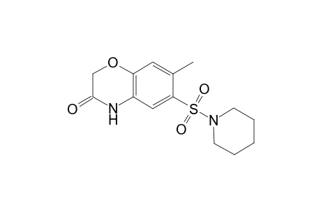 2H-1,4-Benzoxazin-3(4H)-one, 7-methyl-6-(1-piperidinylsulfonyl)-