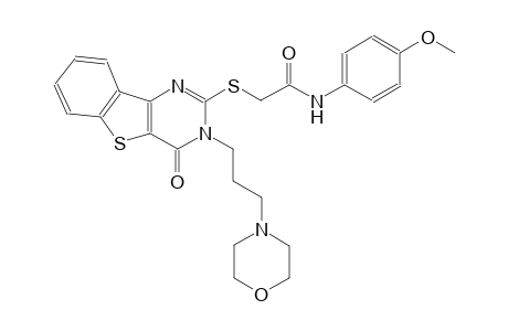 N-(4-methoxyphenyl)-2-({3-[3-(4-morpholinyl)propyl]-4-oxo-3,4-dihydro[1]benzothieno[3,2-d]pyrimidin-2-yl}sulfanyl)acetamide