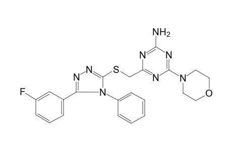 4-[[5-(3-fluorophenyl)-4-phenyl-1,2,4-triazol-3-yl]sulfanylmethyl]-6-morpholin-4-yl-1,3,5-triazin-2-amine