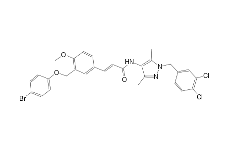 (2E)-3-{3-[(4-bromophenoxy)methyl]-4-methoxyphenyl}-N-[1-(3,4-dichlorobenzyl)-3,5-dimethyl-1H-pyrazol-4-yl]-2-propenamide