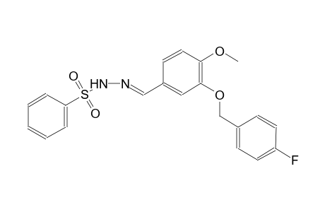 N'-((E)-{3-[(4-fluorobenzyl)oxy]-4-methoxyphenyl}methylidene)benzenesulfonohydrazide