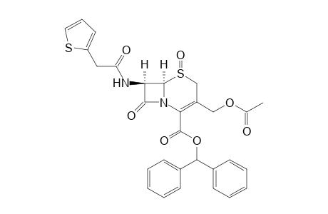 Benzhydryl 7.beta.-[(2'-thienyl)acetamido]-3-(acetoxymethyl)-3-cephem-4-carboxylate - 1(S)-.beta.-Oxide